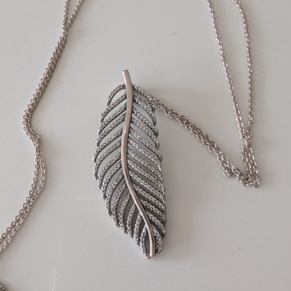Thomas Sabo Silver Feather Necklace